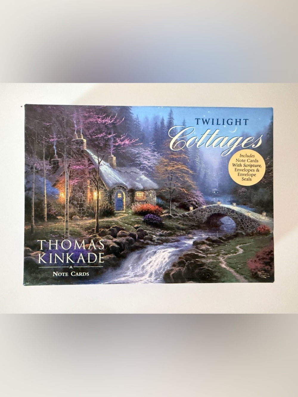 Thomas Kinkade Twilight Cottages Note Card Set Amcal W Seals Envelopes 11 Cards
